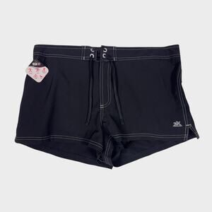ZeroXPosur SwimwearWomens Size 12 Black UPF 30 Quick Dry Shorts Swim NEW